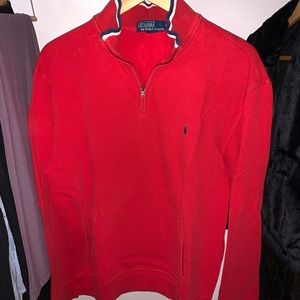 red polo quarter zip